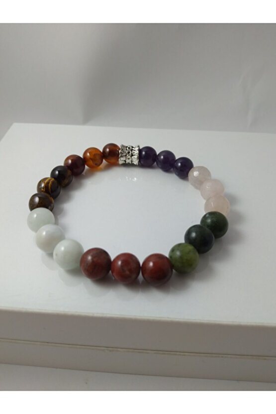 Unisex Çakra Taşı Bileklik  Doğaltaş  Bileklik