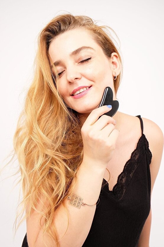 Sertifikalı Obsidyen Gua Sha Masaj Taşı