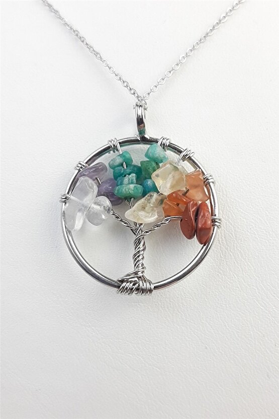 Hayat Ağacı Çakra Doğal Taş Kolye Helsinki