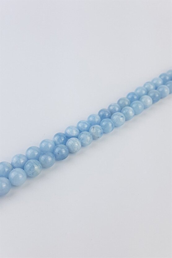 Akuamarin Doğal Taş 8 Mm 1 Dizi Helsinki