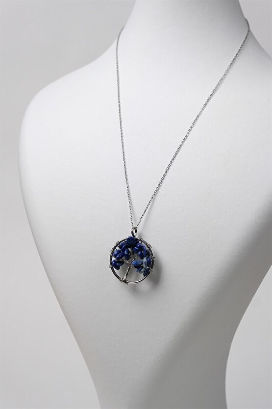 Lapis Lazuli Hayat Ağacı Doğal Taş Kolye Helsinki