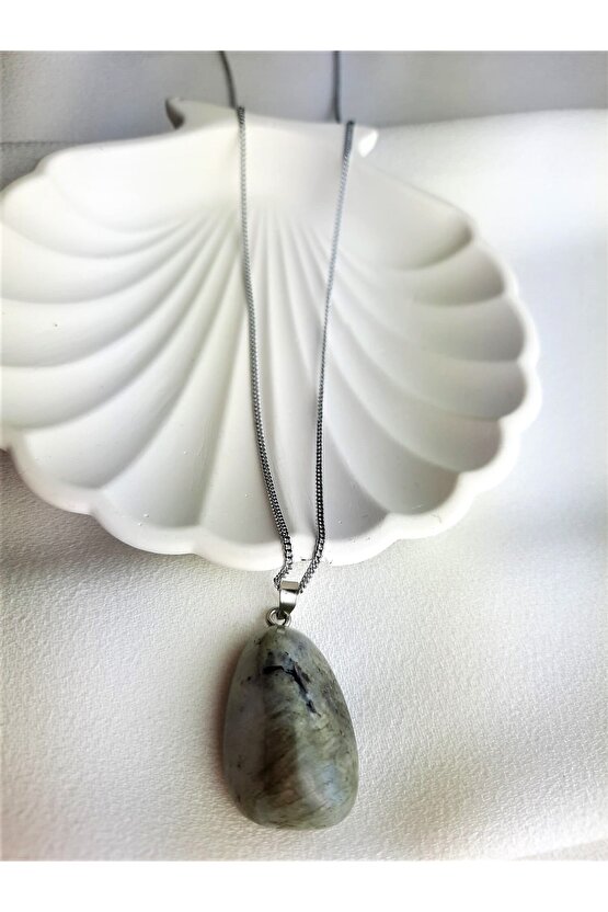 Kadın Doğal Taş Kolye, Labradorit Kolye, Labradorit Doğal Taş Kolye