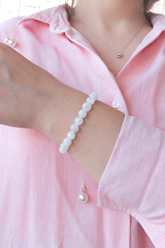 Unisex Doğal Taş Bileklik Necef Akrep Ve Koç Burcu Mucizevi Taşı