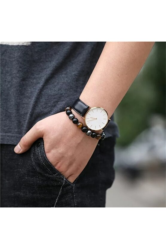 Güç Enerji Ve Başarı Doğaltaş Bilekliği