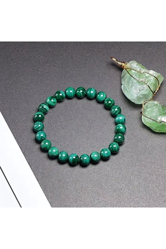 Yüksek Kalite Sertifikalı Malahit (malakit ) Bileklik (8mm)