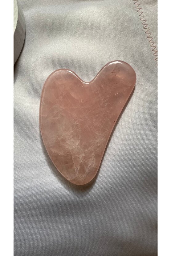 Pembe Kuvars Doğal Taş Gua Sha Masaj Taşı Kaliteli