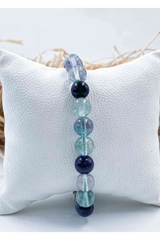 Florit Doğal Taş Bileklik 8 Mm