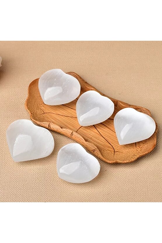 Doğal Kalp Kesim Selenit