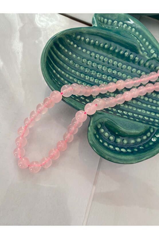 Pembe Kuvars Doğal Taş Dizi (8 Mm) (sertifikalı)