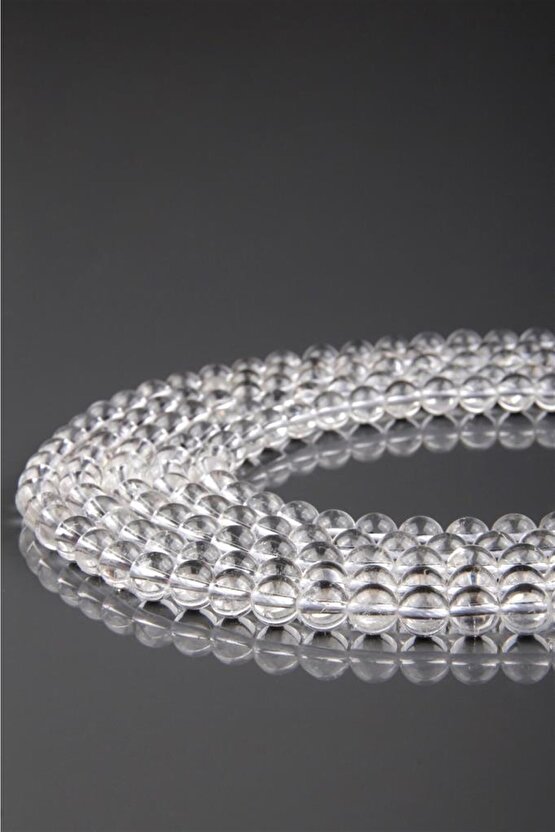 Kristal Kuvars Doğal Taş Dizi 8 Mm Küre Kesim