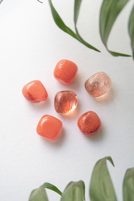 Çilek Kuvars Tamburlanmış Tımbıl Taş