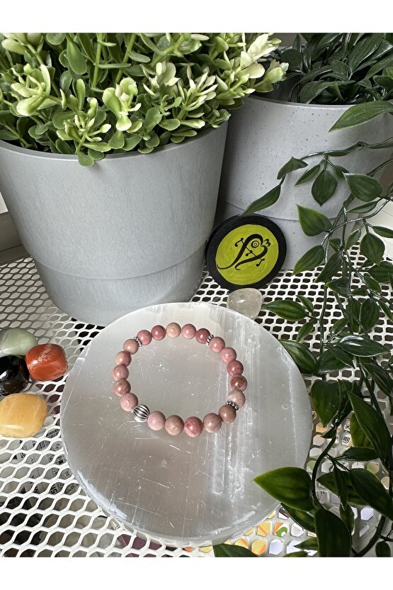 Rodonit Doğal Taş Bileklik