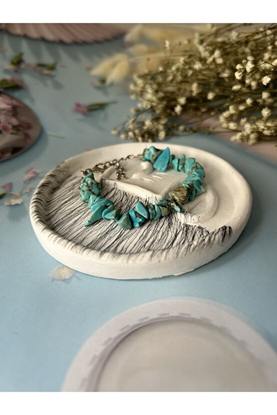 Doğal Turkuaz (FİRUZE) Kırık Taş Bileklik-%100 Orijinal