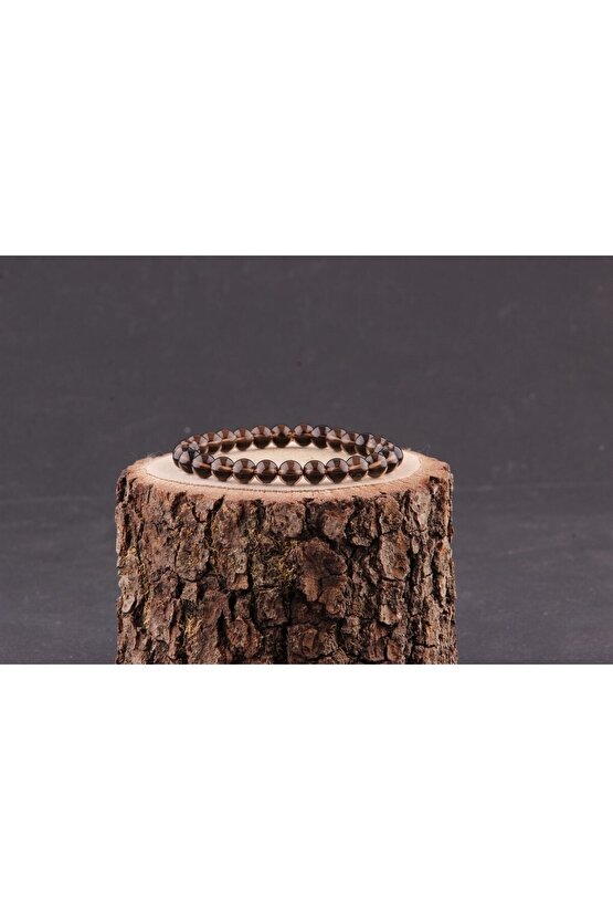 Doğal Kuvars Dumanlı Taşı Bileklik