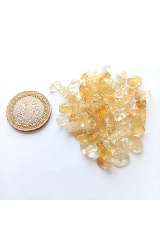 Delikli Sitrin Doğal Taş 50 Adet