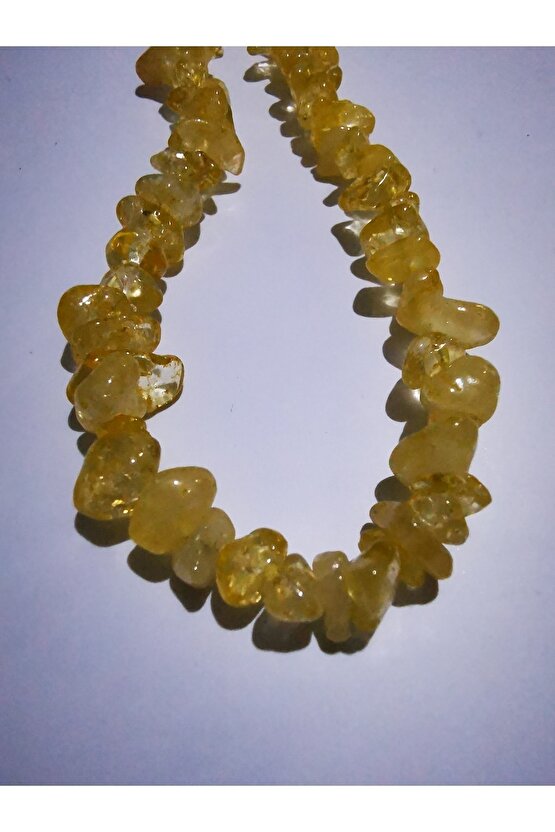 Sitrin kırıktaş doğaltaş dizi kolye