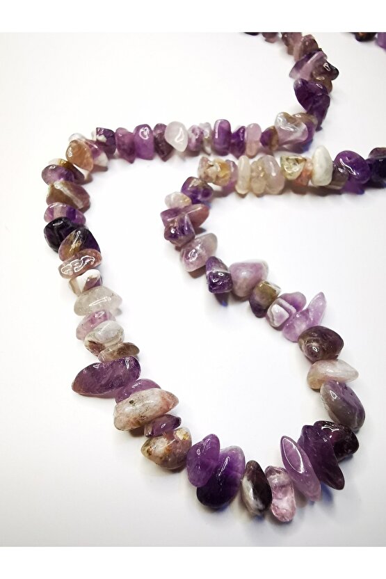 Ametist kırıktaş doğaltaş dizi kolye