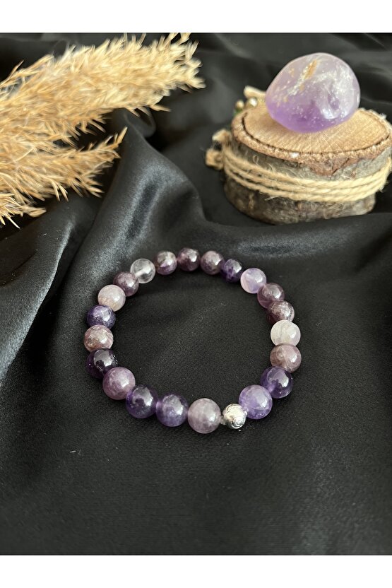 Ametist Doğal Taş Bileklik