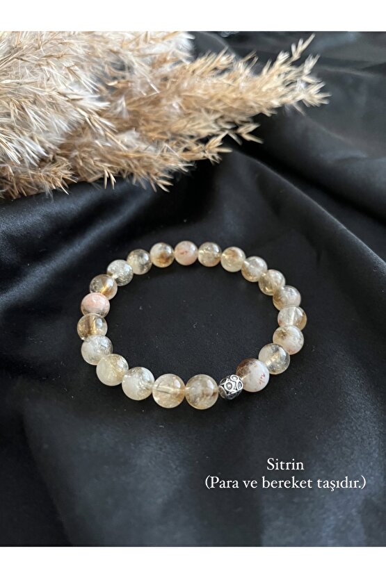 Aa Kalite Sitrin Doğal Taş Bileklik