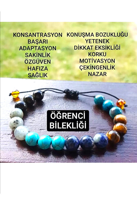 DOĞAL TAŞ BAŞARI BİLEKLİK (SERTİFİKALI)