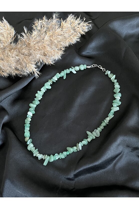 Aventurin Kırık Doğal Taş Kolye