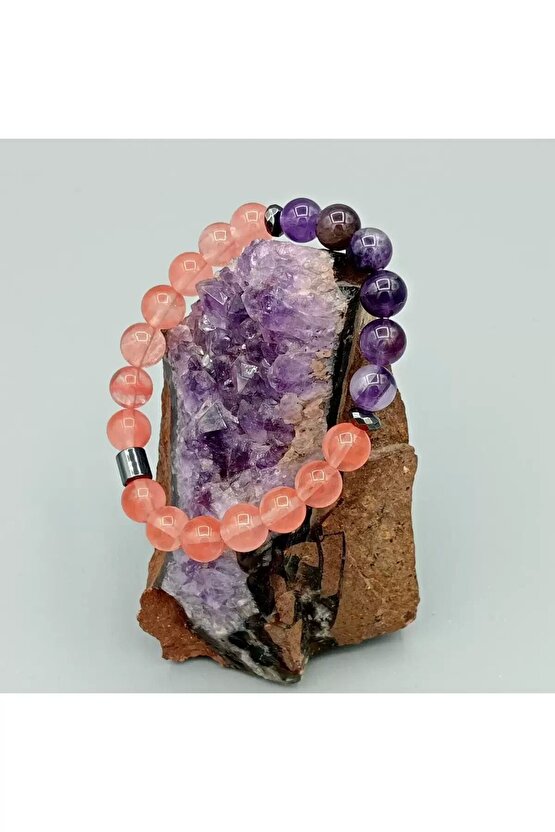 HALVİT TAŞI DOĞAL TAŞ BİLEKLİK 8MM