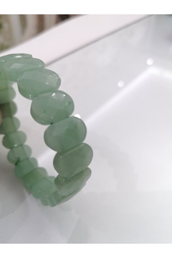 Aventurin Doğal Taş Bileklik 8x14mm Özel Kesim