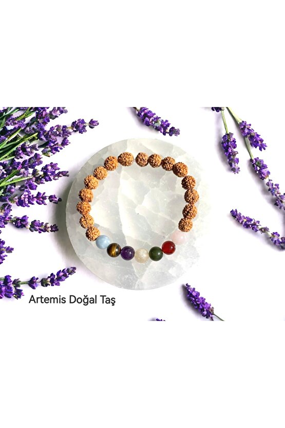 Rudraksha Çakra Doğal Taş Bileklik