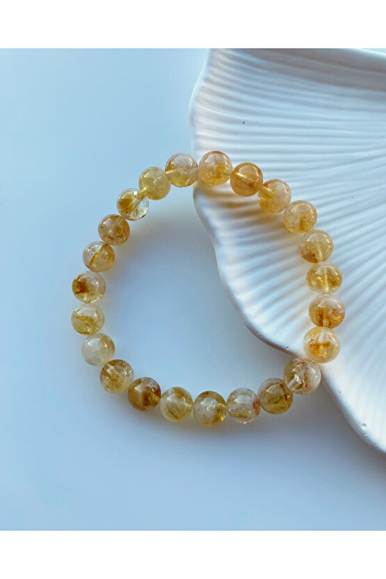 Sitrin Doğal Taş Bileklik 8mm