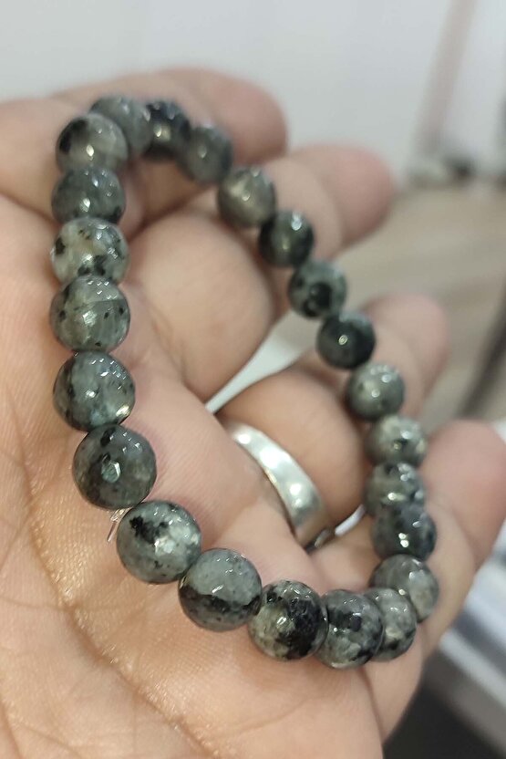 Labradorit Taşı 8 mm Faset Kesim Natural Doğaltaş Bileklik