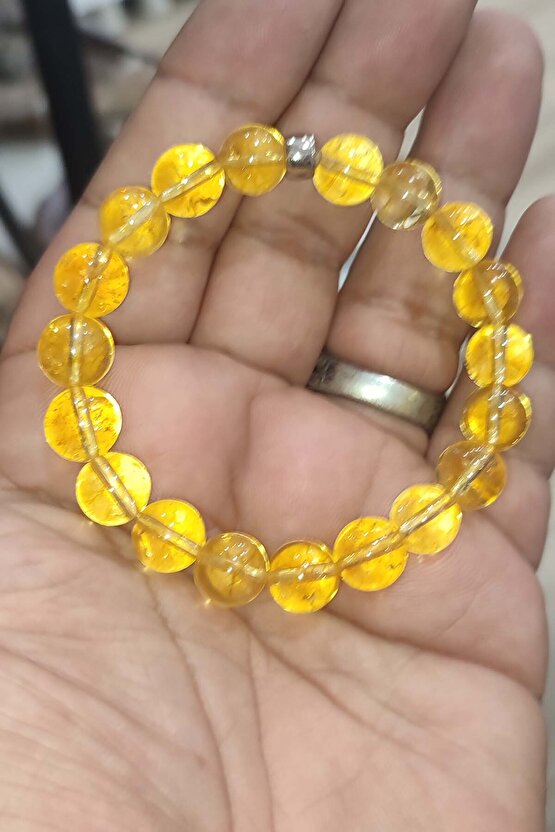 Sitrin Taşı 10 mm Natural Doğaltaş Bileklik