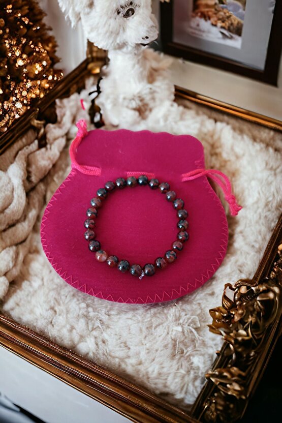 Kahve Örümcek Akik Taşı Bileklik Doğal Taşlar Orijinal Gerçek Akik Taşı Bileklik