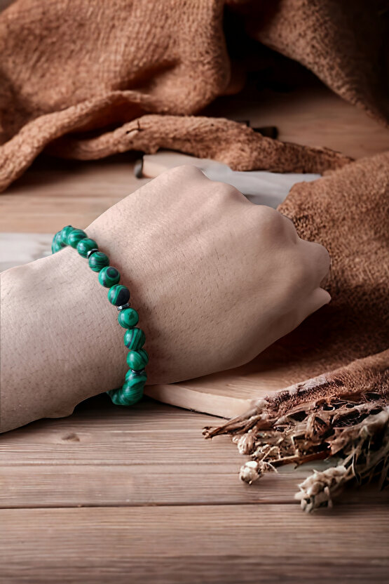 Malahit Taşı Bileklik Doğal Taşlar Orijinal Gerçek Malahit taşı bileklik  Bakır Taşı Bileklik