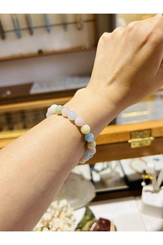 Morganit Doğal Taşlı Bileklik