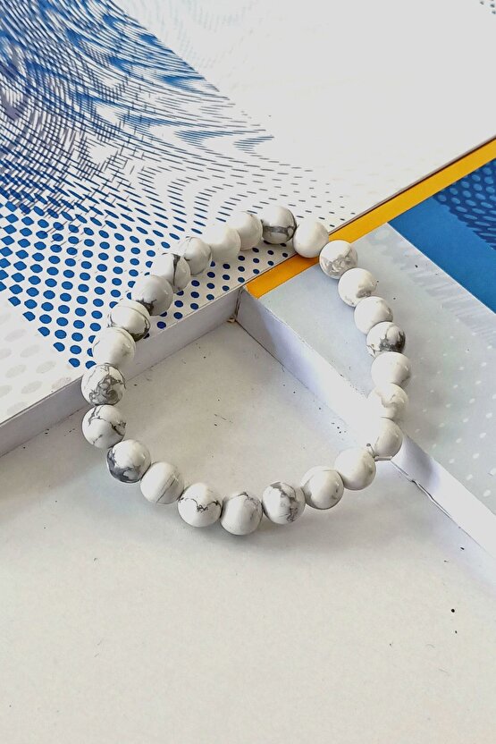 Unisex Havlit Doğaltaş Markazit Bileklik - B471 MK-842