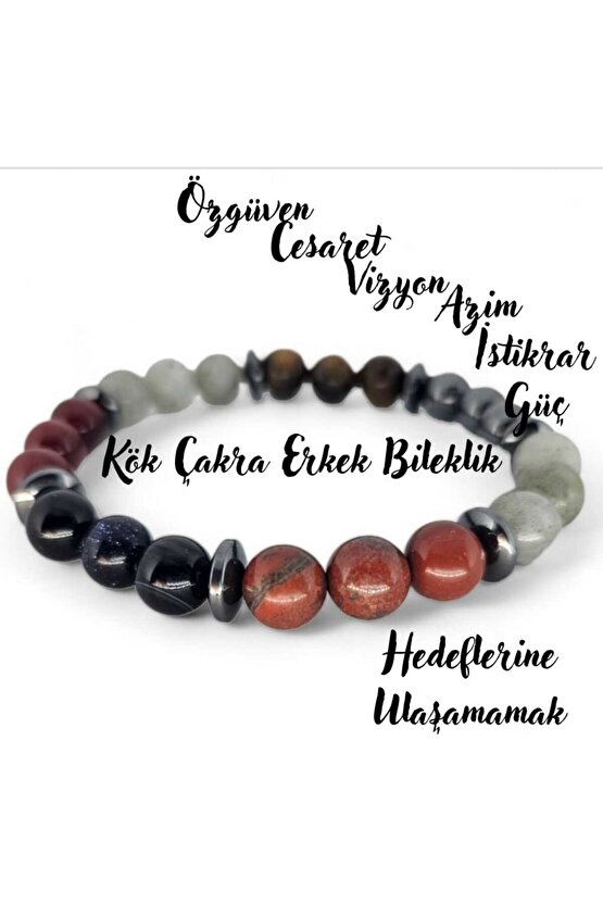 Kök Çakra Erkek Bileklik