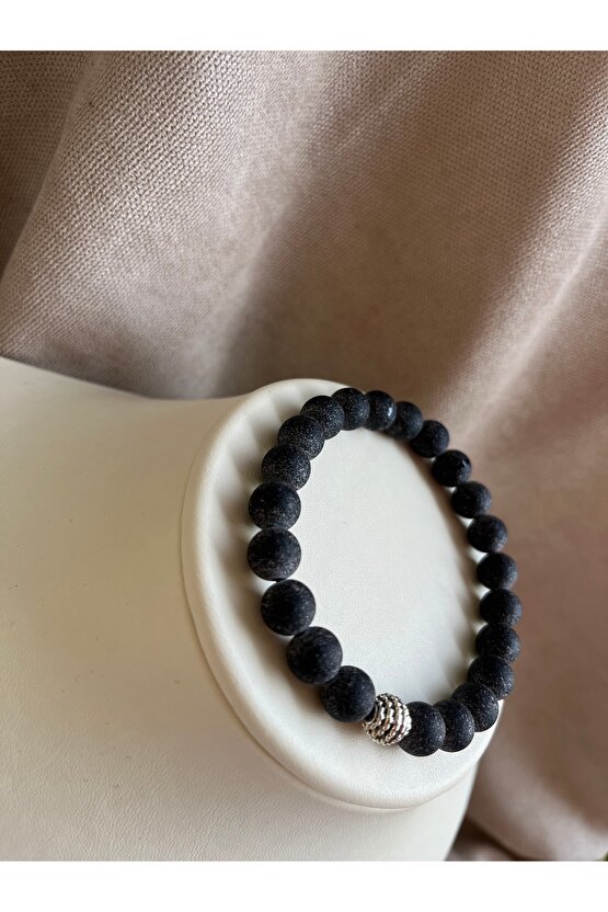 Lav Taşı Doğal Taş Bileklik 8mm