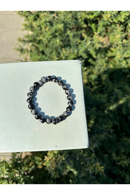 Obisdyen Doğal Taşlı El Yapımı Bileklik Unisex Şifalı Bileklik