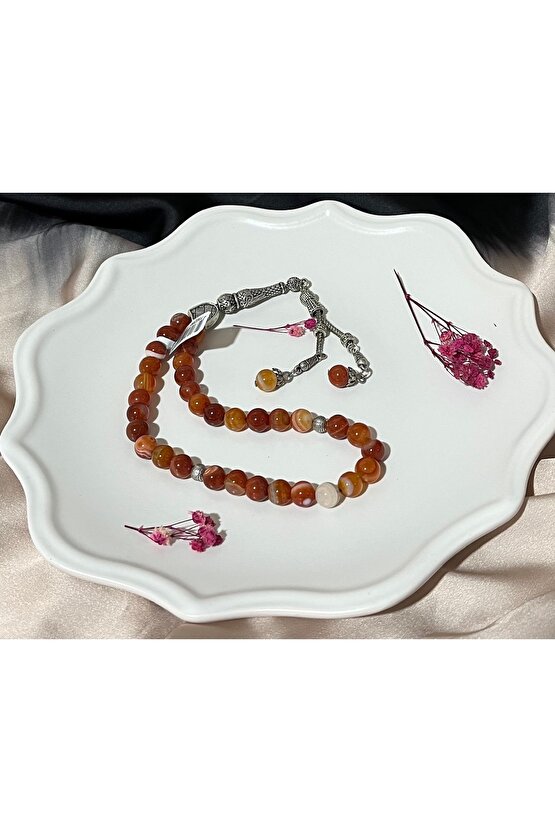 akik tesbih doğaltaş 8 mm