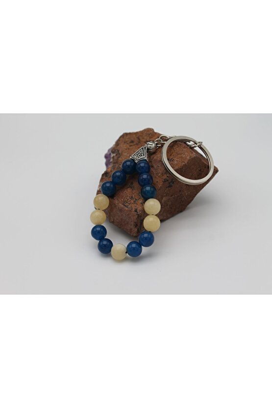 Taraftar Akik Kalsit Doğaltaş Anahtarlık