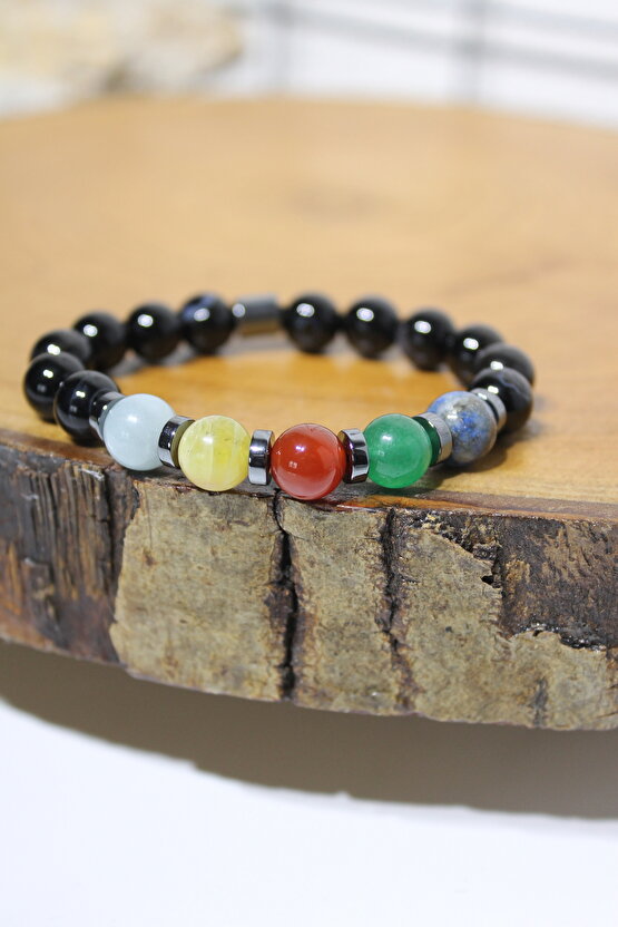 Çocuk Karnelyan Akik Lapis Lazuli Dumanlı Kuvars Aventurin Bileklik