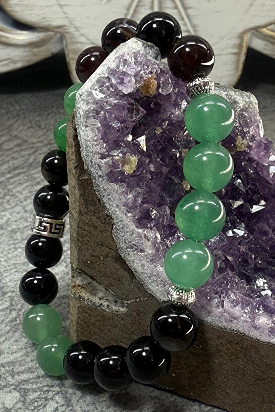 Bolluk Bereket- Nazar Bilekliği-%100 doğaltaş(Aventurin-GözAkik)