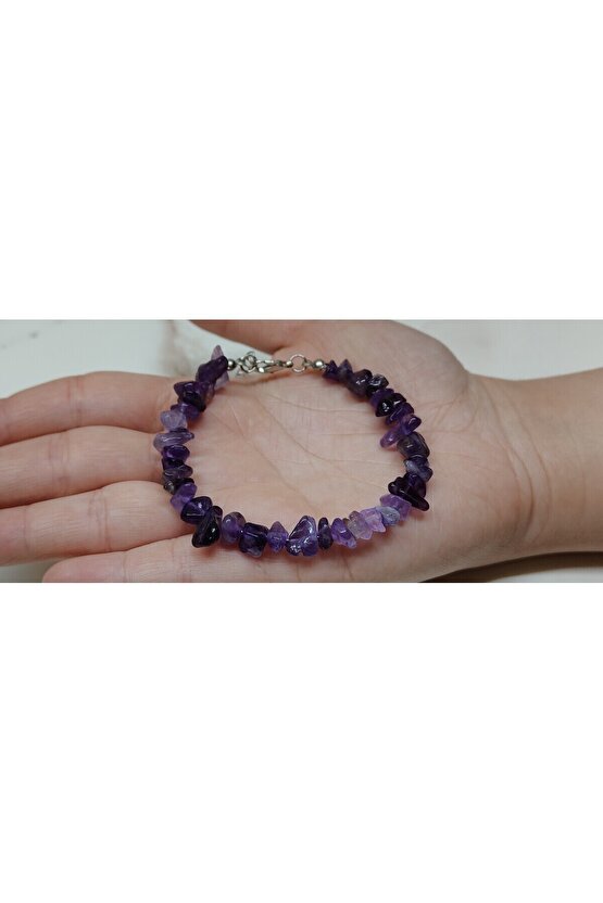 Ametist Kırık Taş bileklik Doğal Taş