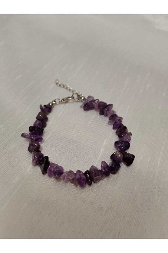 Ametist Kırık Taş bileklik Doğal Taş