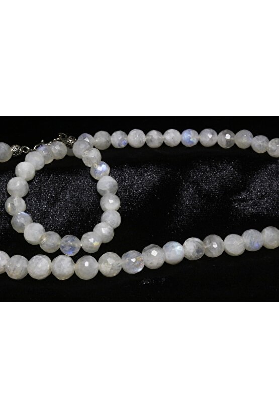 Aytaşı Faset Kesim Kolye - Gizem ve Saflığın Işıltısı | Mavi Işıltılı