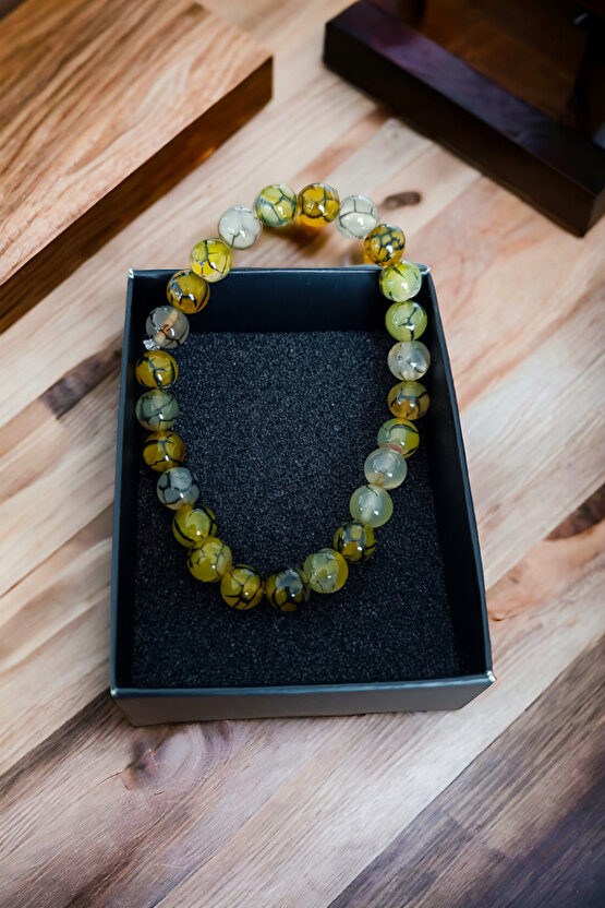 Desenli Akik Taşı Bileklik  Doğal Taşlar Orijinal Gerçek Akik Taşı Bileklik Doğal Taş Takı Setleri