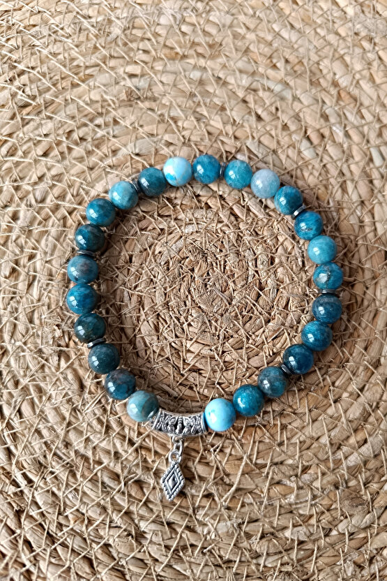 Apatit Taşı Bileklik Doğal Taş Orijinal Apatit Taşı Bileklik Takı