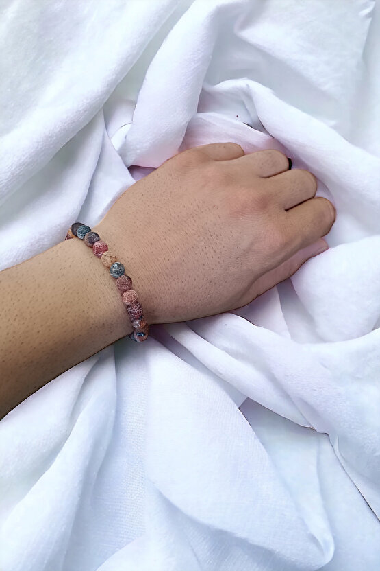 Mat Akik Taşı Desenli Orijinal Doğal Taş Gerçek Doğal Taş Bileklik Doğal Taş Takı Setleri