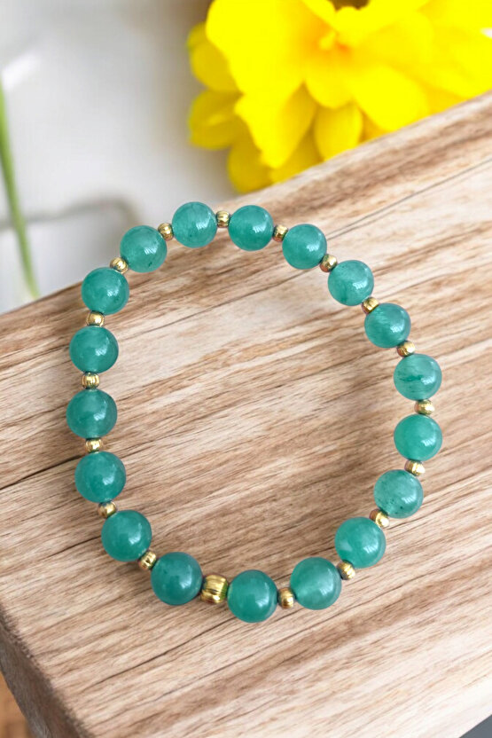 Aventurin Bileklik Dorika Taşlı Bileklik Aventuriğn Taşı Bileklik Doğal Taş