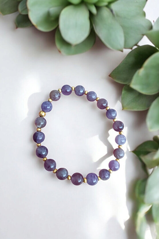 Ametist Bileklik Ametist taşı Dorika Taşı Bileklik Doğal Taş Erkek Kadın Bileklik